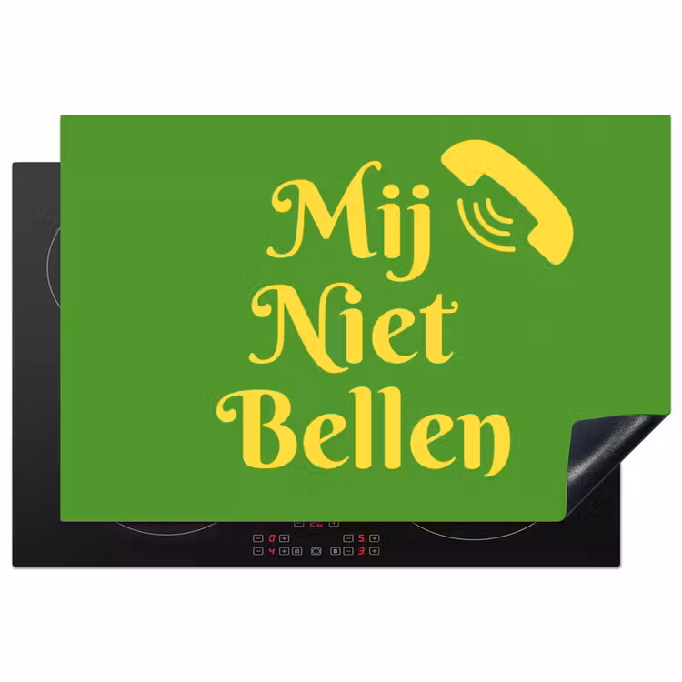 Mij niet bellen - Telefoon - Groen Inductie beschermer vinyl 3mm klein -3d