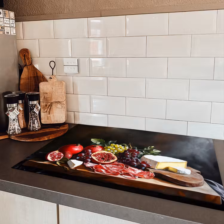 Borrelplank - Stilleven - Vintage Inductie beschermer vinyl 3mm klein -sfeer3