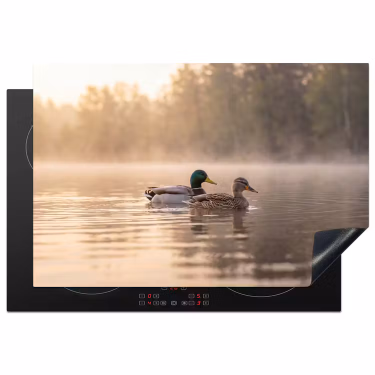 Eenden - Water - Mist - Natuur Inductie beschermer vinyl 3mm klein -3d