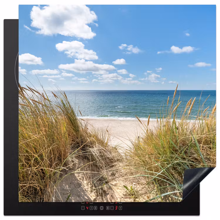 Duin - Gras - Zee - Strand Inductie beschermer vinyl 3mm middel -3d