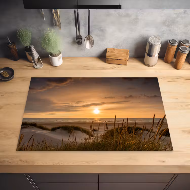 Duinzicht op Zonsondergang Inductie beschermer vinyl 3mm klein -sfeer5