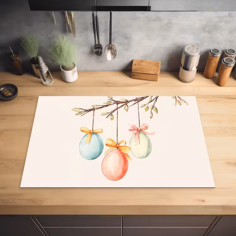 Paastak - Strikje - Eieren Inductie beschermer vinyl 3mm klein -sfeer5