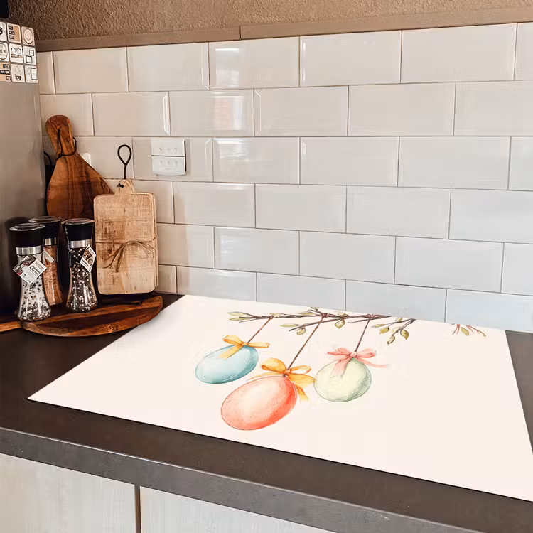 Paastak - Strikje - Eieren Inductie beschermer vinyl 3mm klein -sfeer3