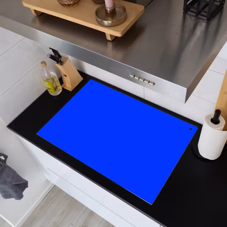 Electric - Blue - Blauw Inductie beschemer met haakjes klein 777 -sfeer1