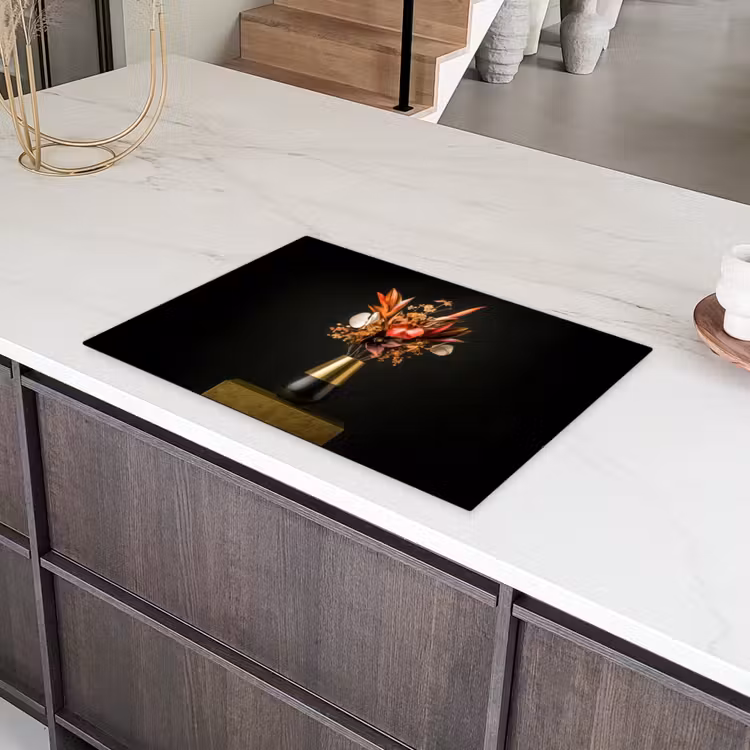 Exotisch - Boeket - Vaas - Goud Inductie beschermer vinyl 3mm klein -sfeer8