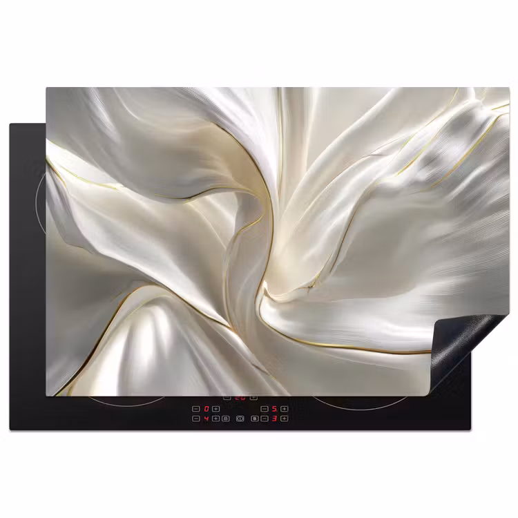 Stof - Plooien - Goud Inductie beschermer vinyl 3mm klein -3d