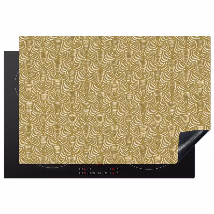 Waaier - Geometrisch - Groen Inductie beschermer vinyl 3mm klein 276 -3d