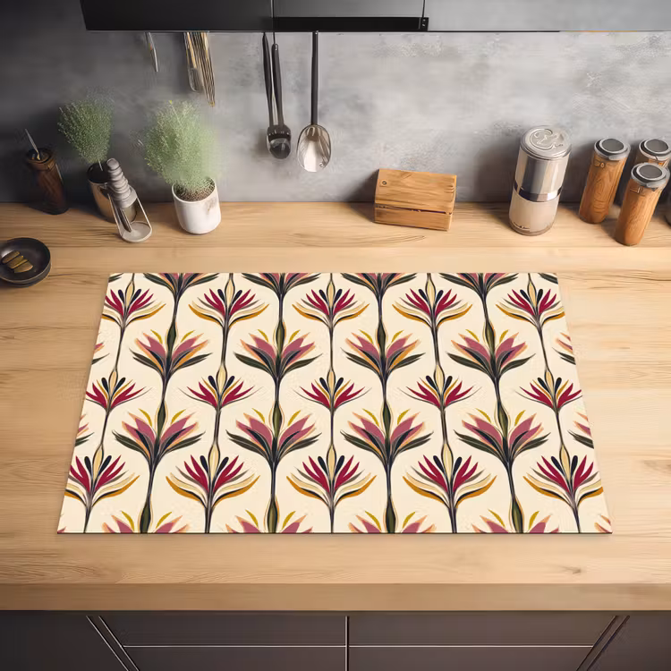 Waaier - Motief - Kleurrijk Inductie beschermer vinyl 3mm klein 276 -sfeer5