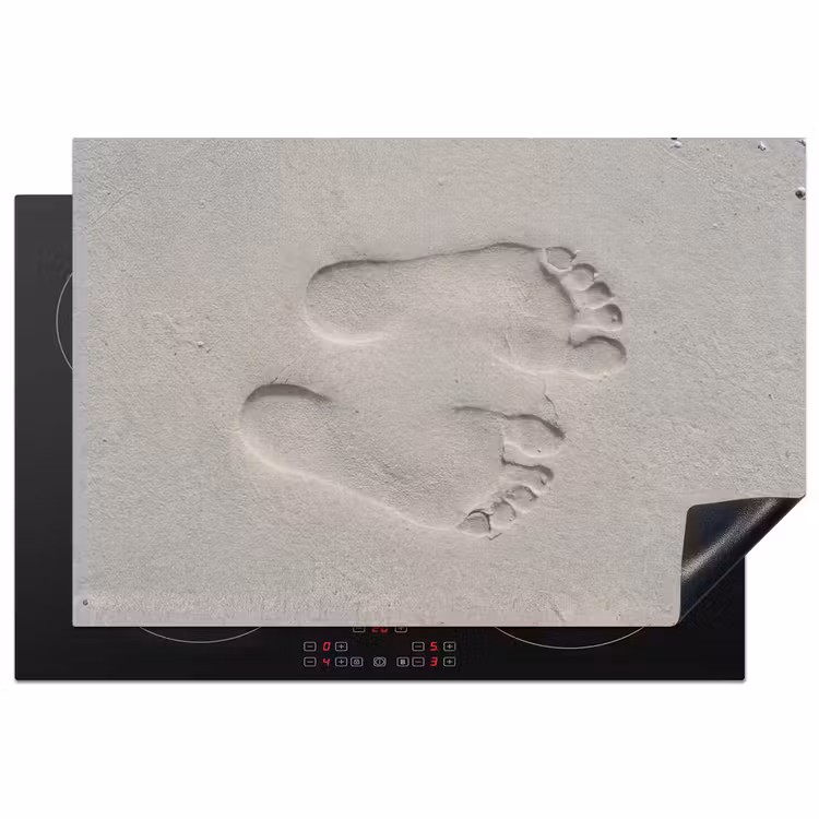 Voeten - Afdrukken - Zand Inductie beschermer vinyl 3mm klein -3d
