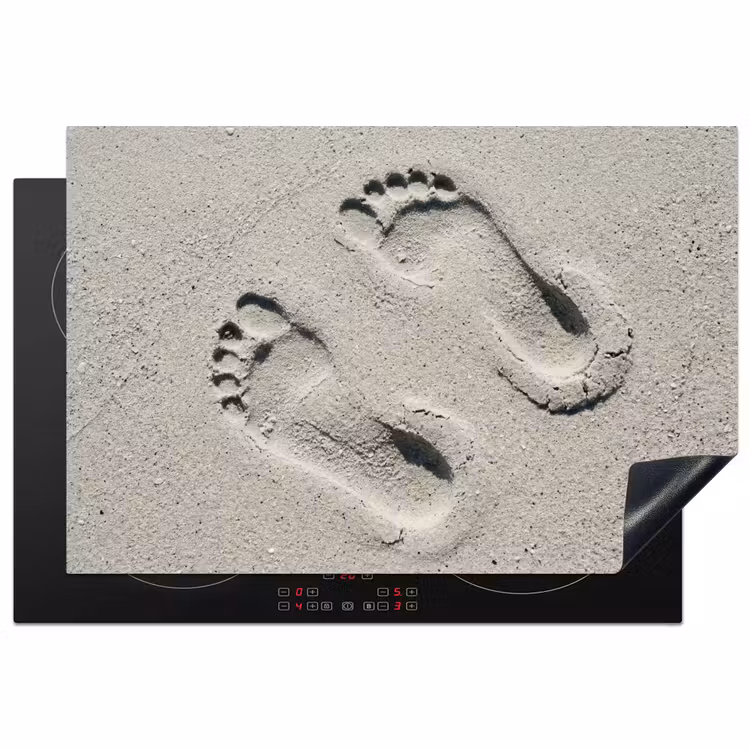 Voeten - Zand - Zee Inductie beschermer vinyl 3mm klein -3d