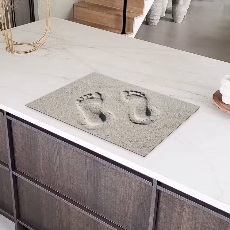Voeten - Zand - Zee Inductie beschermer vinyl 3mm klein -sfeer8