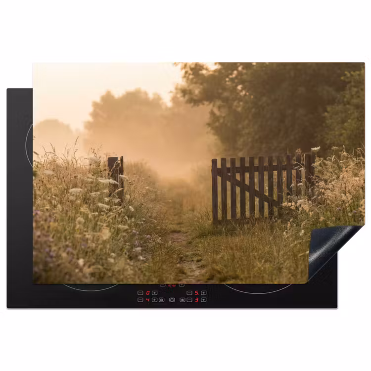 Hek - Natuur - Mist - Veld Inductie beschermer vinyl 3mm klein -3d