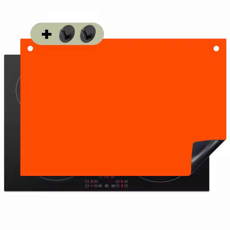 Fiery - Tangerine - Oranje Inductie beschemer met haakjes klein 777 -3d