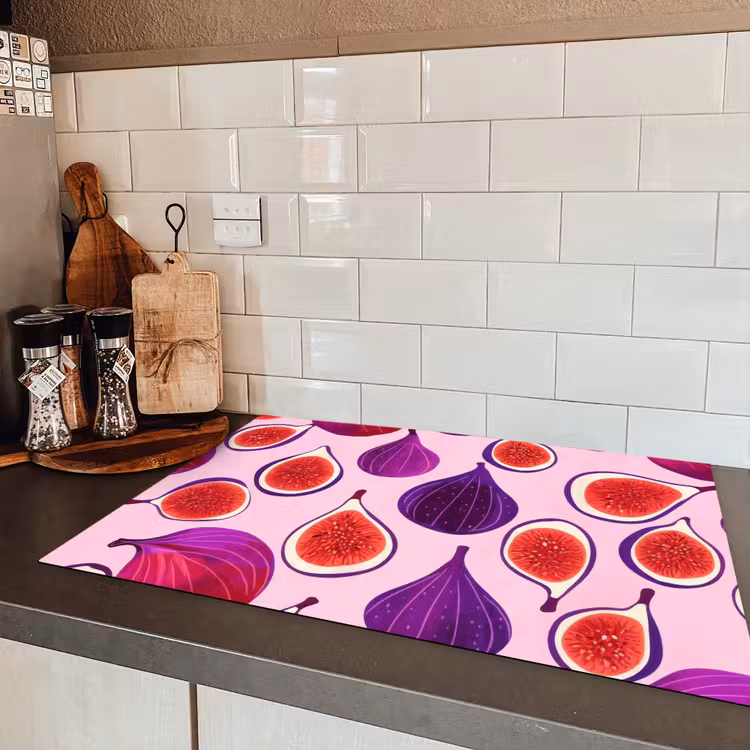 Vijgen - Roze - Paars Inductie beschermer vinyl 3mm klein -sfeer3