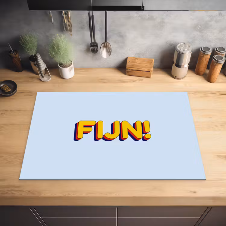 Fijn - Geel - Oranje Inductie beschermer vinyl 3mm klein -sfeer5