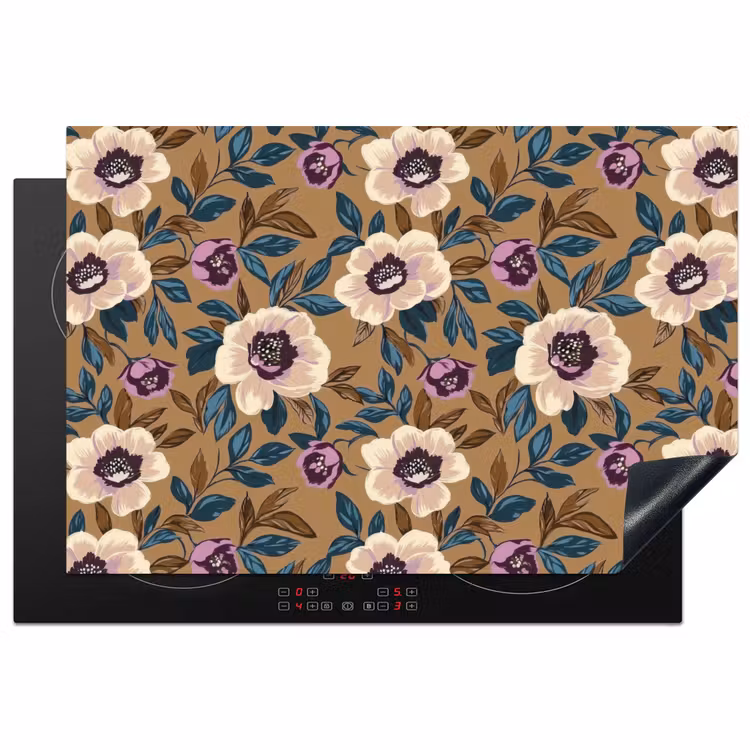 Floraal - Stilleven - Kleurrijk Inductie beschermer vinyl 3mm klein 276 -3d
