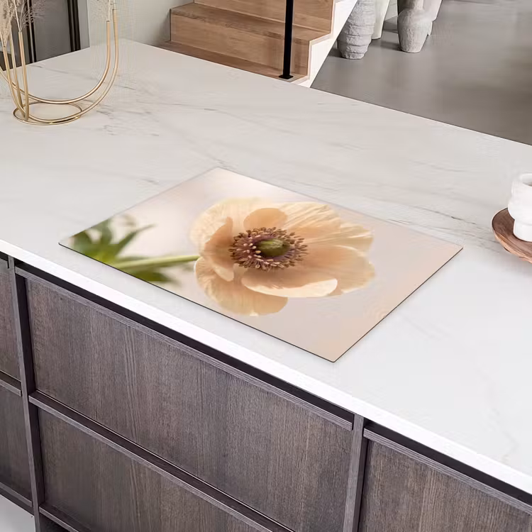 Bloem - Minimalistisch - Groen Inductie beschermer vinyl 3mm klein -sfeer8