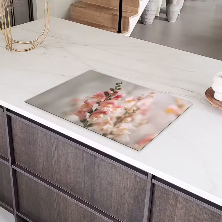 Bloem - Leeuwenbek - Roze - Stengel Inductie beschermer vinyl 3mm klein -sfeer8