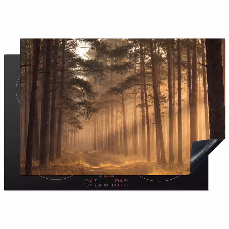 Bos - Mist - Zonlicht Inductie beschermer vinyl 3mm klein -3d