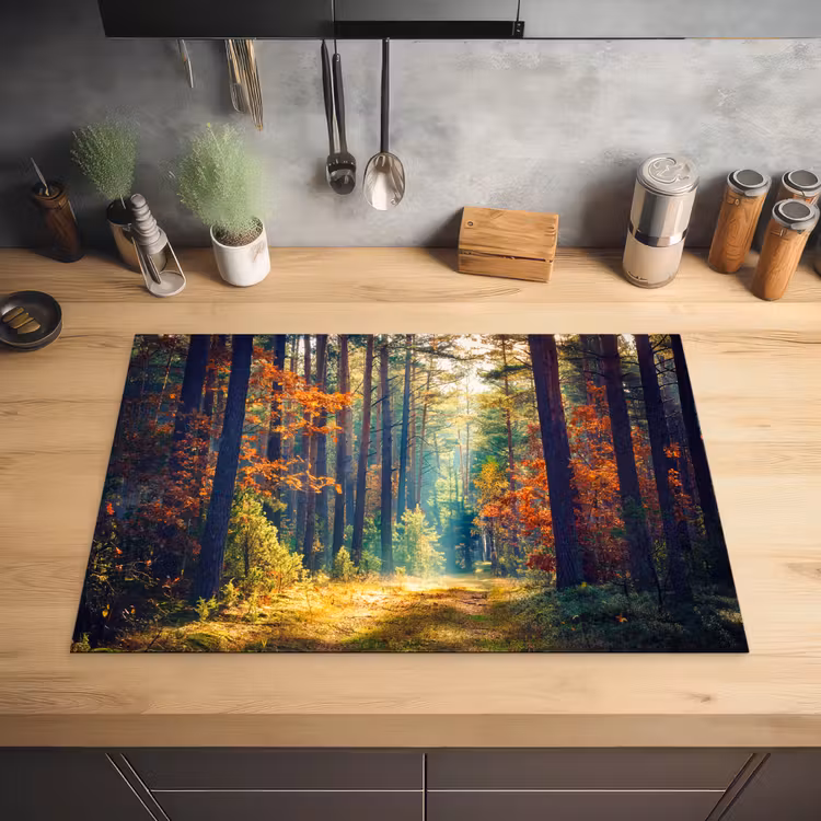 Bos - Zon - Natuur - Herfst Inductie beschermer vinyl 3mm klein -sfeer5