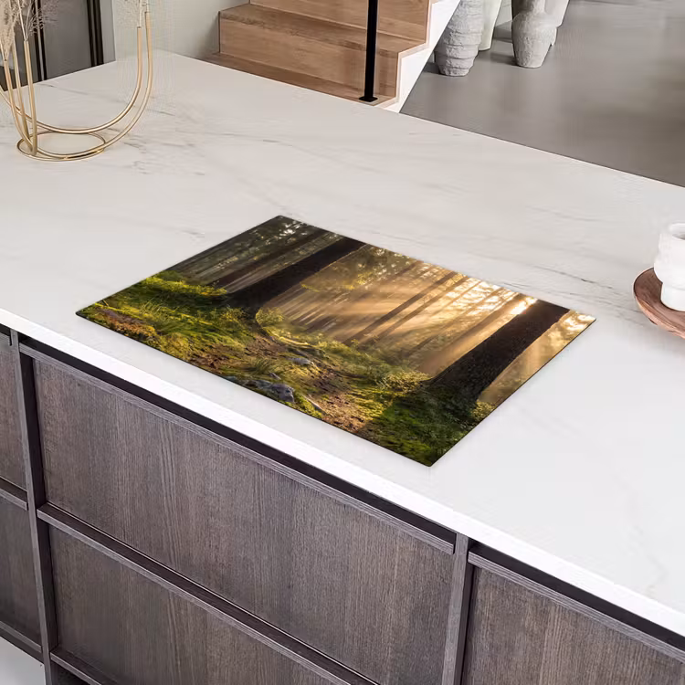 Bos - Zonlicht - Gras Inductie beschermer vinyl 3mm klein -sfeer8