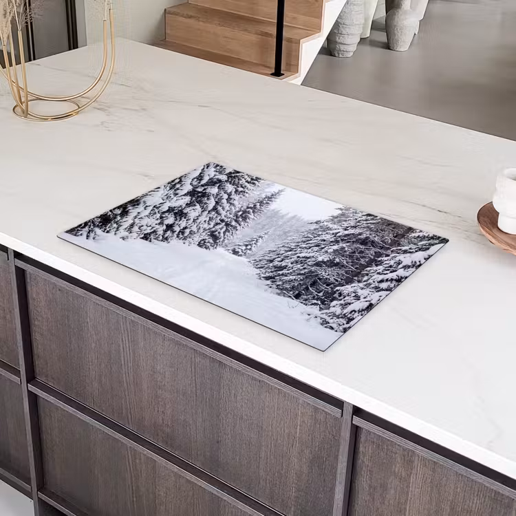 Bos - Winter - Sneeuw - Pad - Natuur Inductie beschermer vinyl 3mm klein -sfeer8