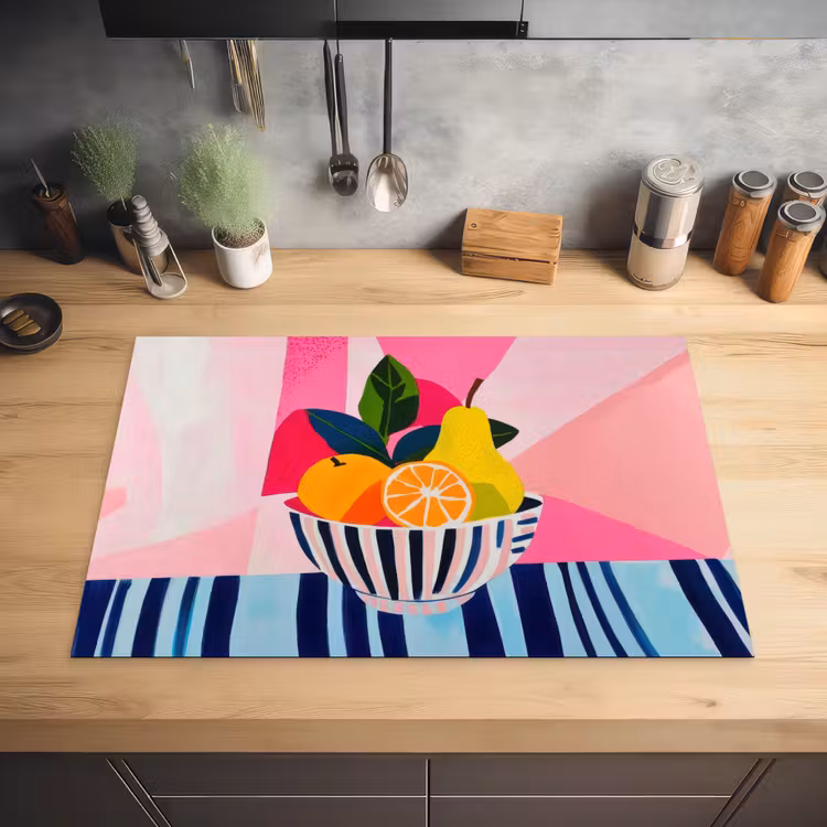Fruit - Abstracte achtergrond - Roze Inductie beschermer vinyl 3mm klein -sfeer5