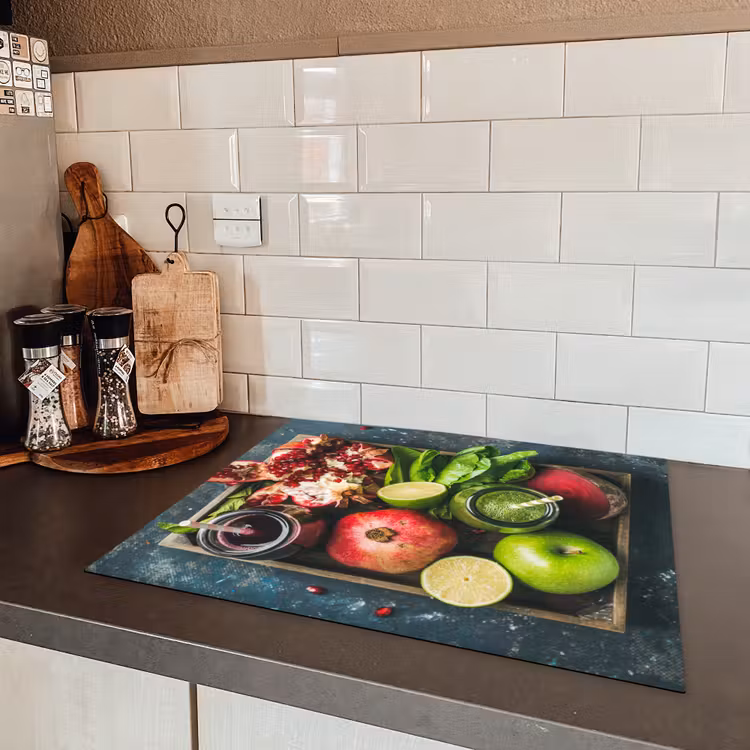Fruitkist - Fruit - Smoothie Inductie beschermer vinyl 3mm groot -sfeer3