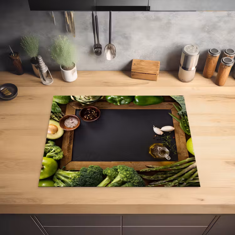 Fruit - Krijtbord - Groente Inductie beschermer vinyl 3mm groot -sfeer5