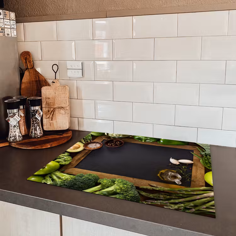 Fruit - Krijtbord - Groente Inductie beschermer vinyl 3mm groot -sfeer3