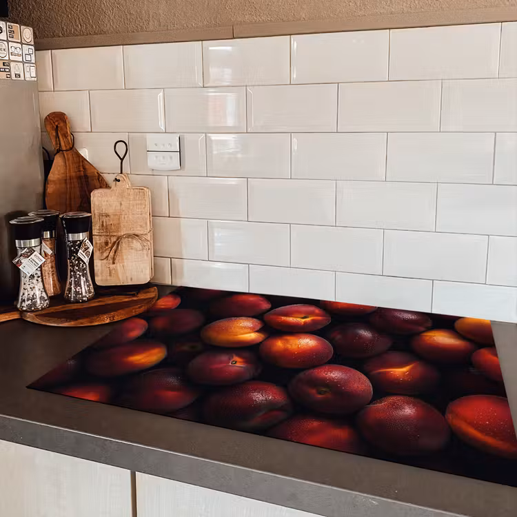 Fruit - Close up - Nectarines Inductie beschermer vinyl 3mm klein -sfeer3