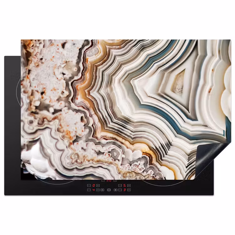 Edelsteen - Marmer - Natuur - Abstract Inductie beschermer vinyl 3mm klein -3d