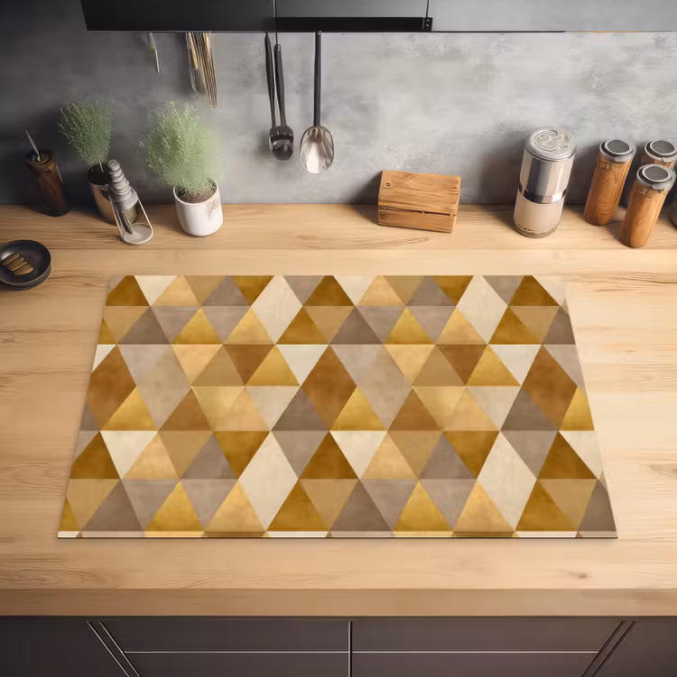 Geometrisch - Driehoek - Goud Inductie beschermer vinyl 3mm klein 276 -sfeer5