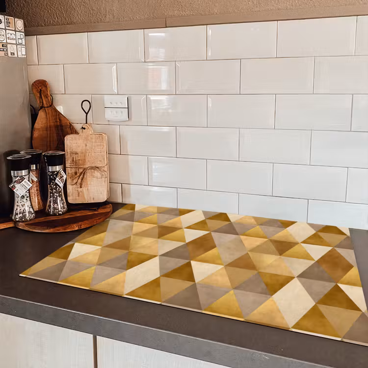 Geometrisch - Driehoek - Goud Inductie beschermer vinyl 3mm klein 276 -sfeer3