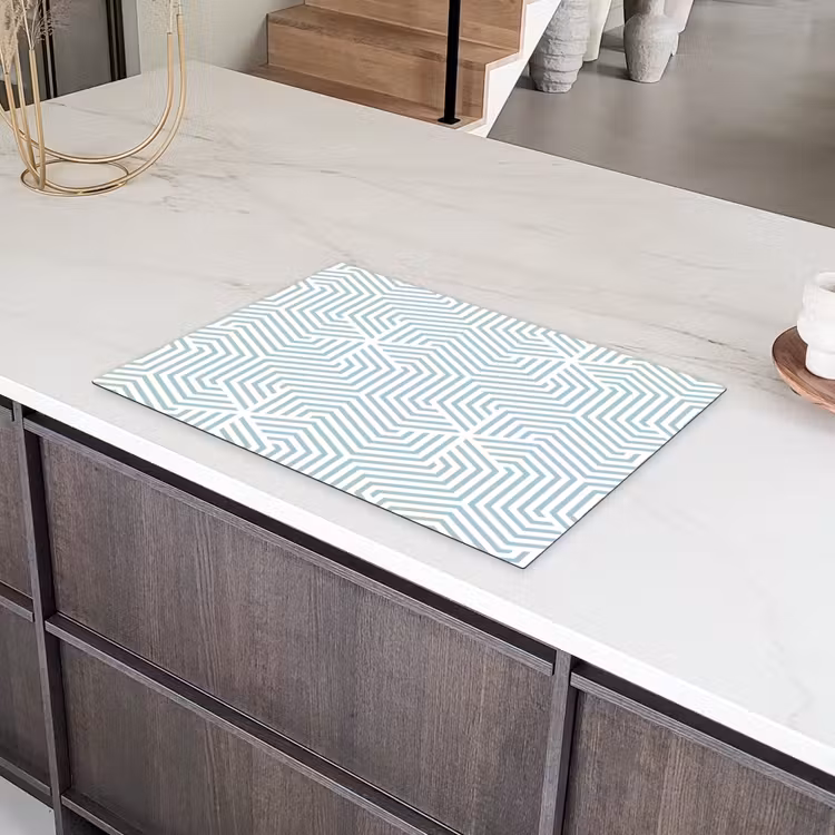 Geometrie - Lijn - Groen - Patroon Inductie beschermer vinyl 3mm klein 276 -sfeer8