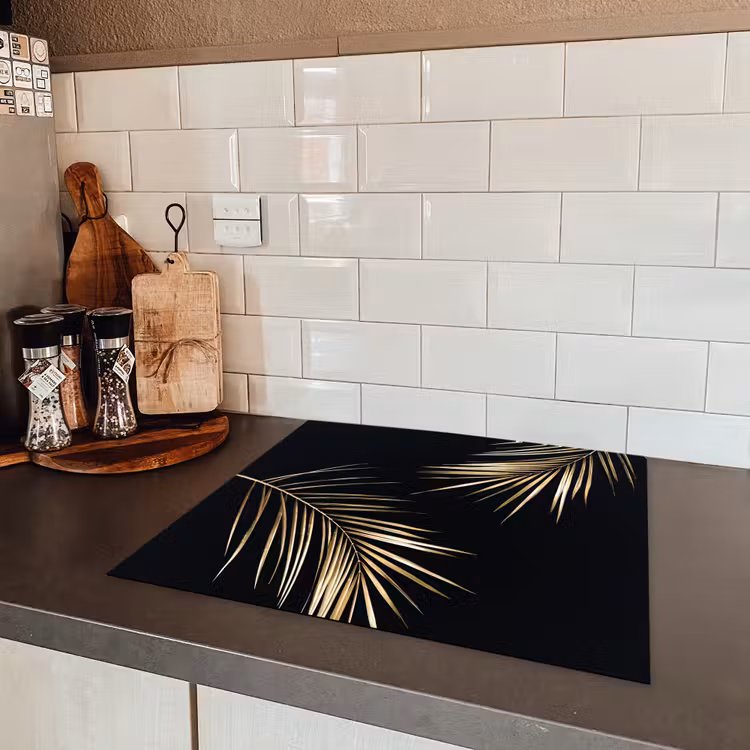 Gouden Elegantie van de Tropen Inductie beschermer vinyl 3mm middel -sfeer3
