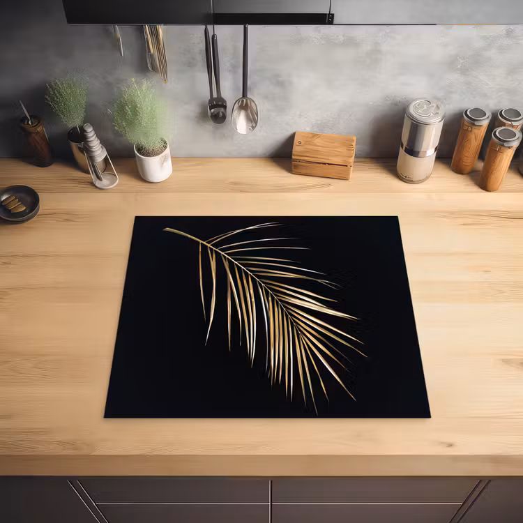 Gouden palmblad Inductie beschermer vinyl 3mm middel -sfeer5