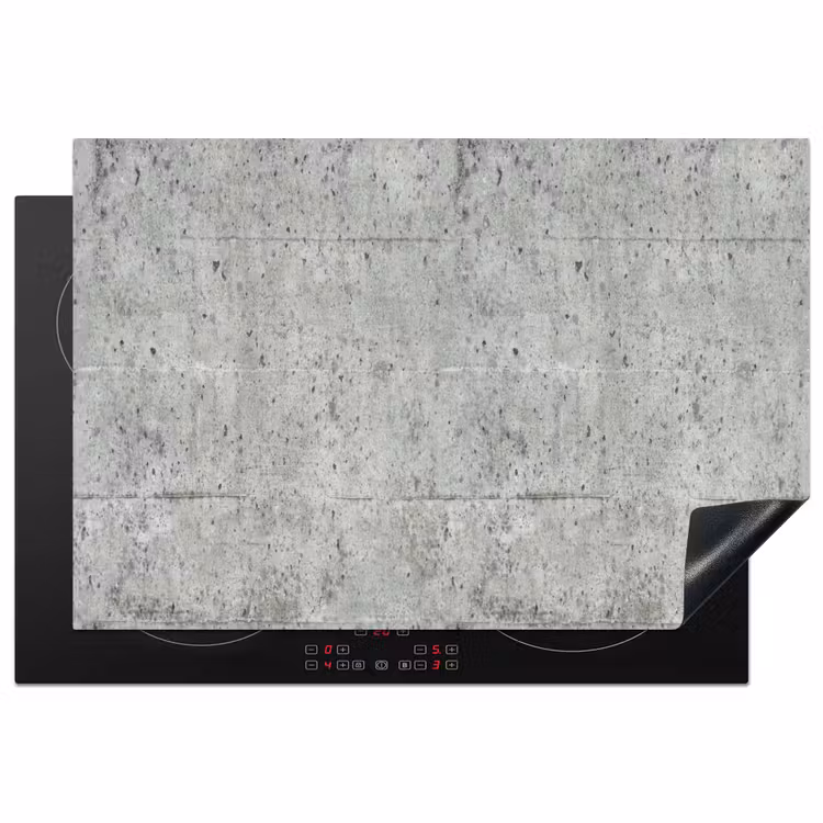 Grijs - Muur - Poriën Inductie beschermer vinyl 3mm klein 276 -3d
