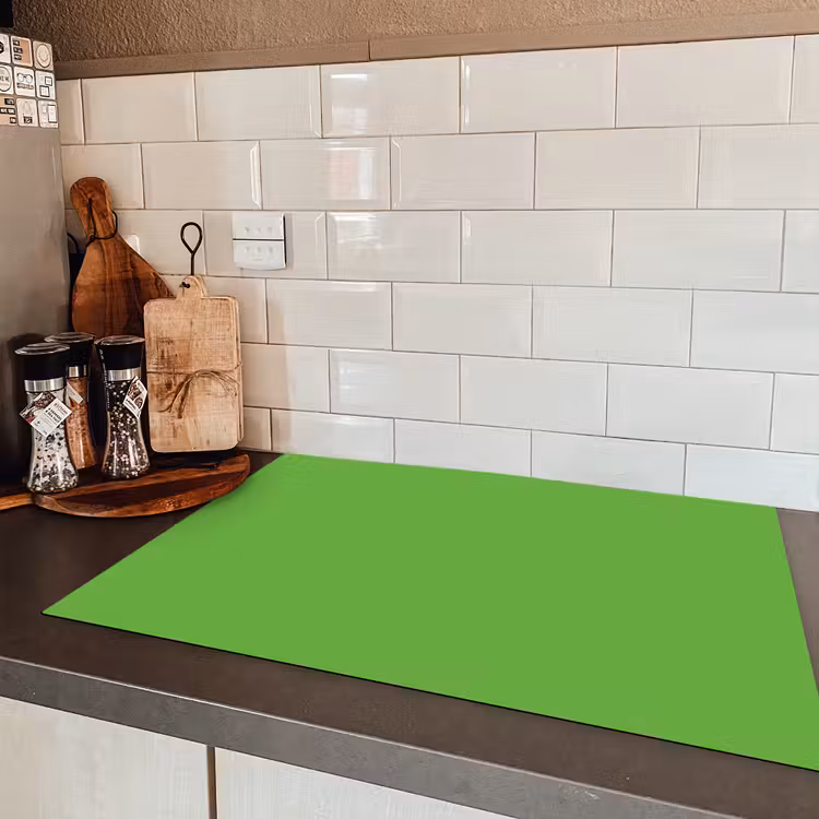 Groen - Kleuren - Natuur Inductie beschermer vinyl 3mm klein 276 -sfeer3