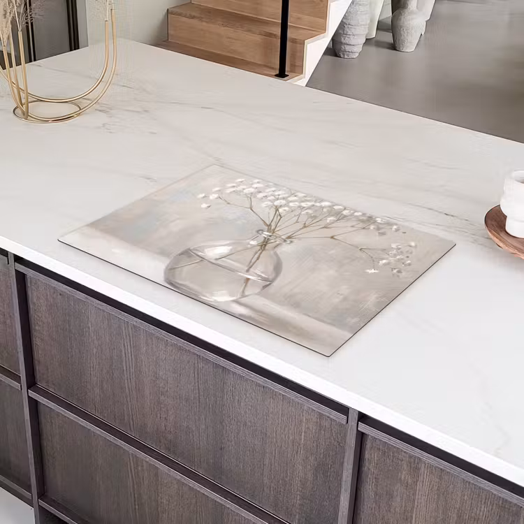 Gipskruid - Vaas - Wit Inductie beschermer vinyl 3mm klein -sfeer8