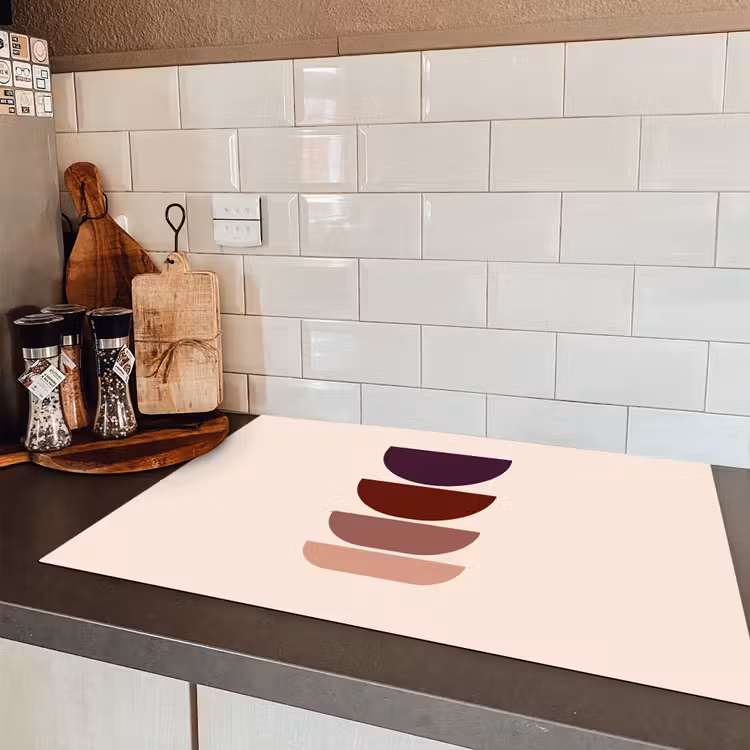 Harmonieus - Symmetrisch - Rood Inductie beschermer vinyl 3mm klein -sfeer3