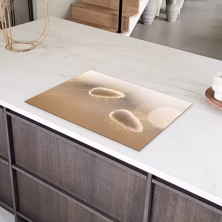 Hazestaartgras - Graanharen - Zonlicht Inductie beschermer vinyl 3mm klein -sfeer8
