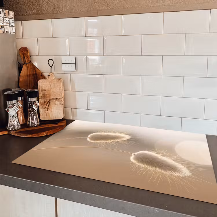 Hazestaartgras - Graanharen - Zonlicht Inductie beschermer vinyl 3mm klein -sfeer3
