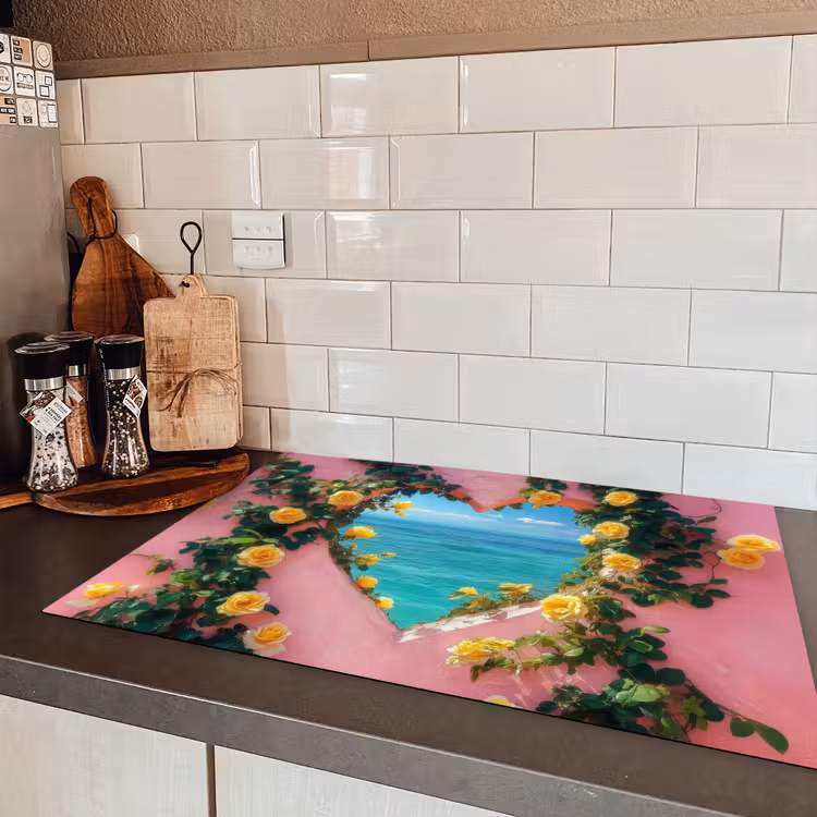 Hart - Zee - Muur Inductie beschermer vinyl 3mm klein -sfeer3