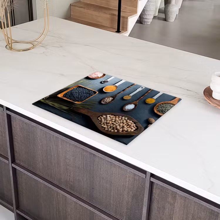 Kruiden - Lepels - Specerijen - Keuken Inductie beschermer vinyl 3mm groot -sfeer8