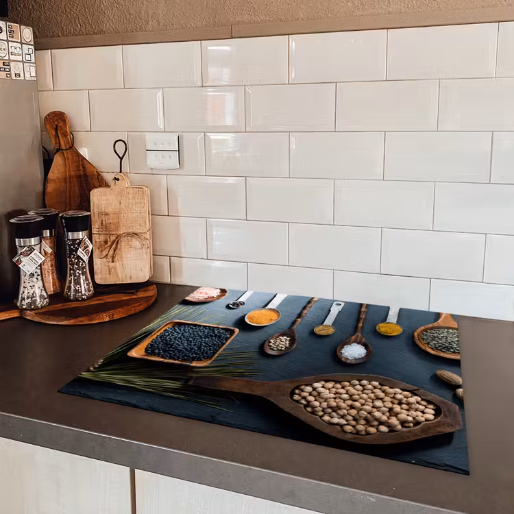 Kruiden - Lepels - Specerijen - Keuken Inductie beschermer vinyl 3mm groot -sfeer3