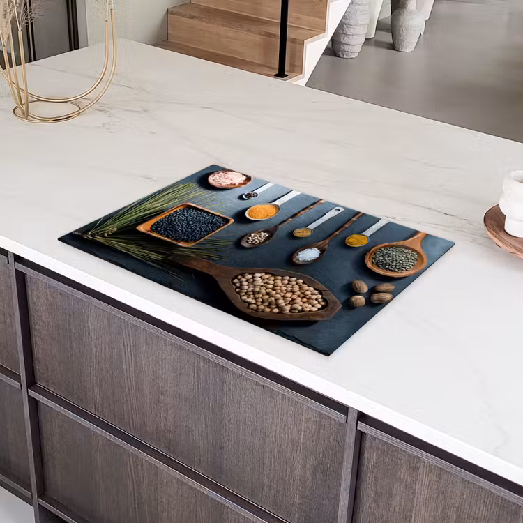 Kruiden - Lepels - Specerijen - Keuken Inductie beschermer vinyl 3mm klein -sfeer8