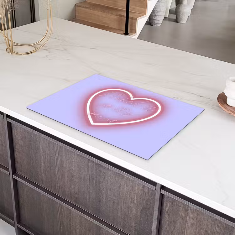 I liked it so it's mine - Neon hart - Paars Inductie beschermer vinyl 3mm klein -sfeer8