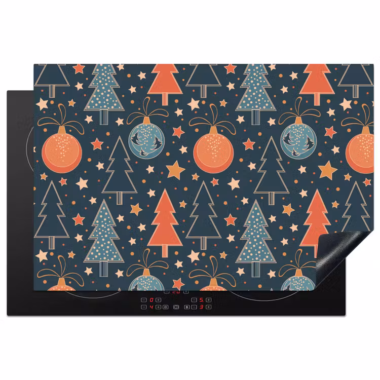 Illustratie - Kerst - Symbolen - Blauw Inductie beschermer vinyl 3mm klein 276 -3d