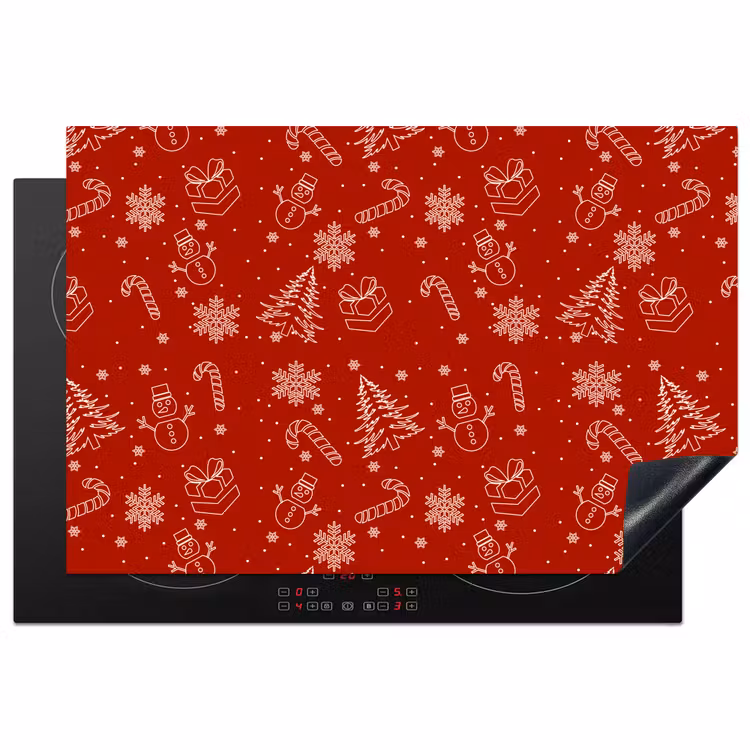 Illustratie - Kerstsymbolen - Rood Inductie beschermer vinyl 3mm klein 276 -3d